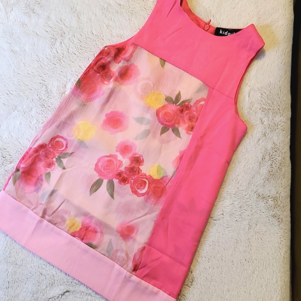 Kidpik size 6 pink floral dress NWT
